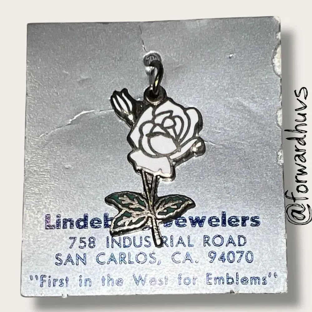 Bundle Sale 3 for $15 | Silver Tone White Rose Charm – Approx. 1”
